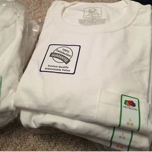 3 M White Pocket Tees